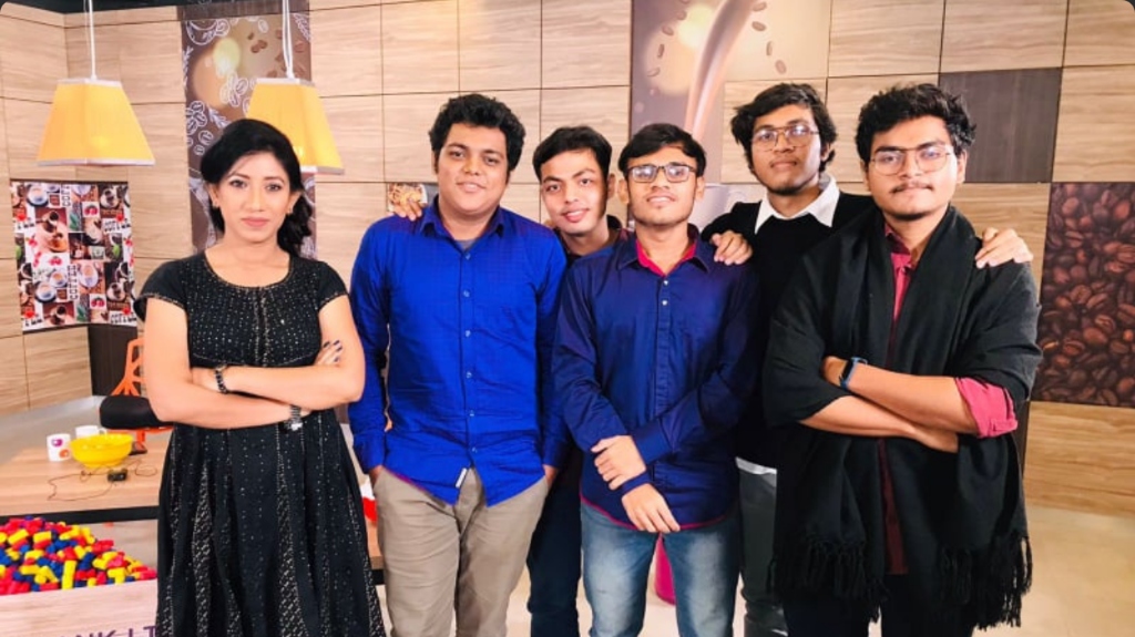 Abir Opu with the team on Nexus TV (2022)